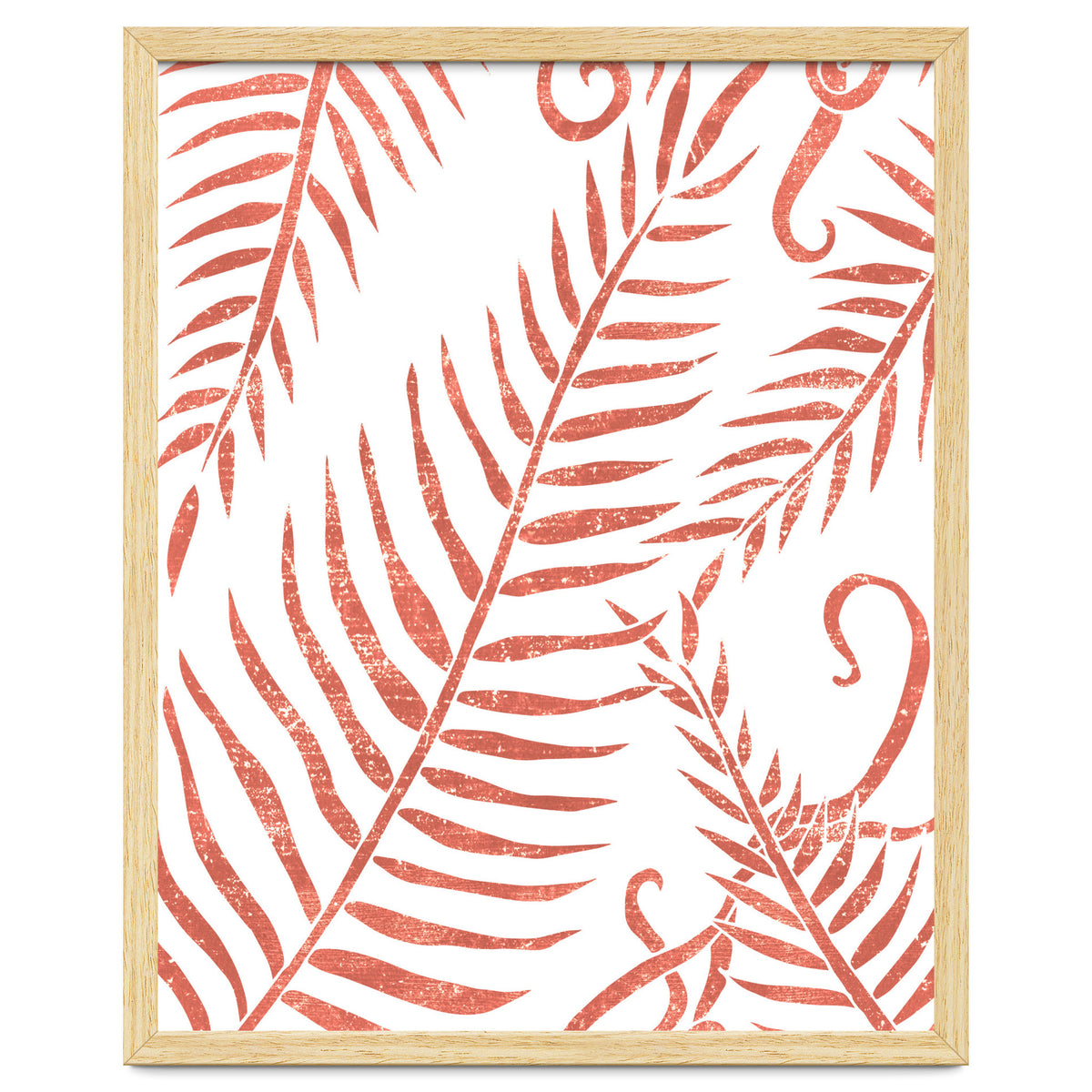 Abstract Terracotta Leaves 2 - Burnt Orange