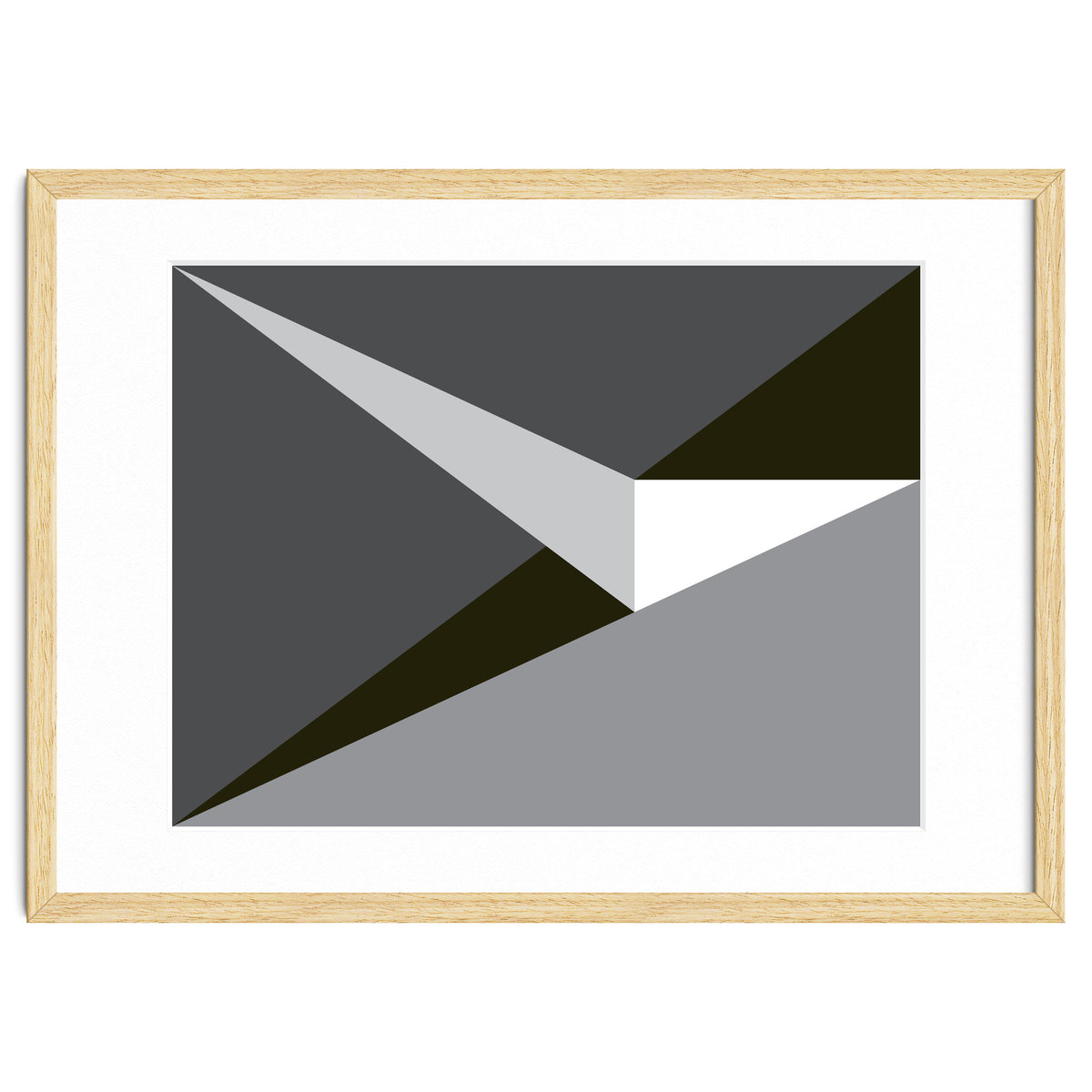 Geometric Shapes No. 73 - black & grey triangles