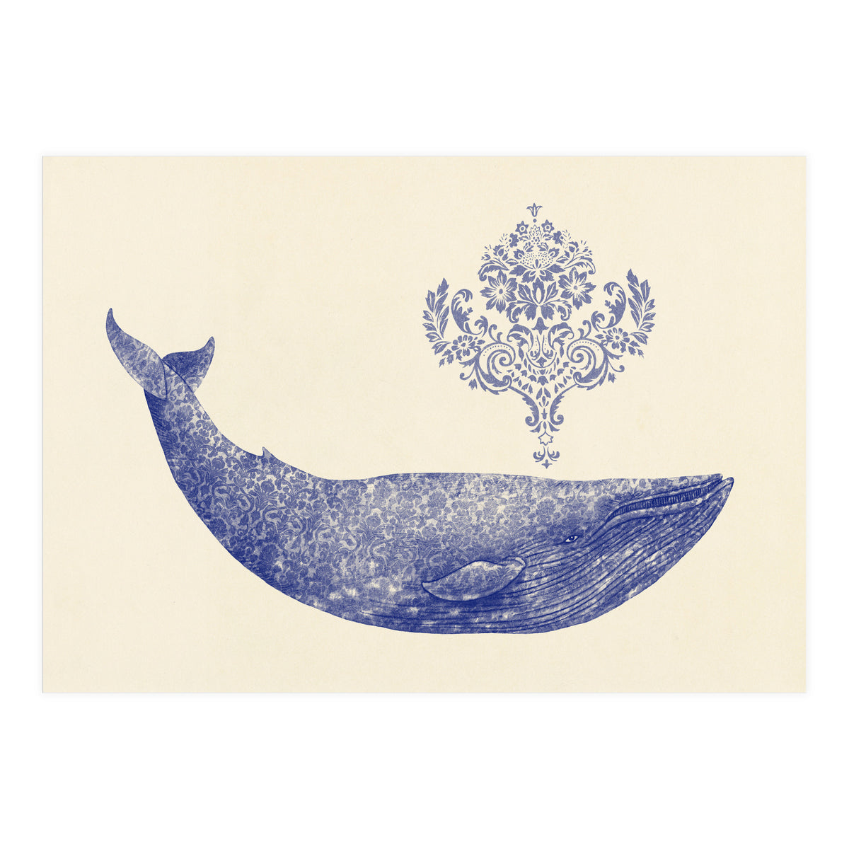 Damask Whale (Print Only)