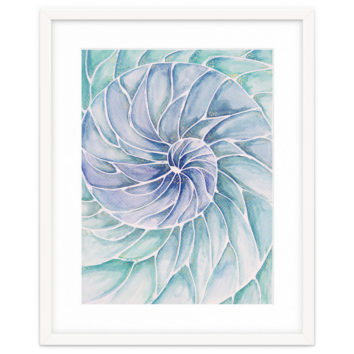 The inside of a shell