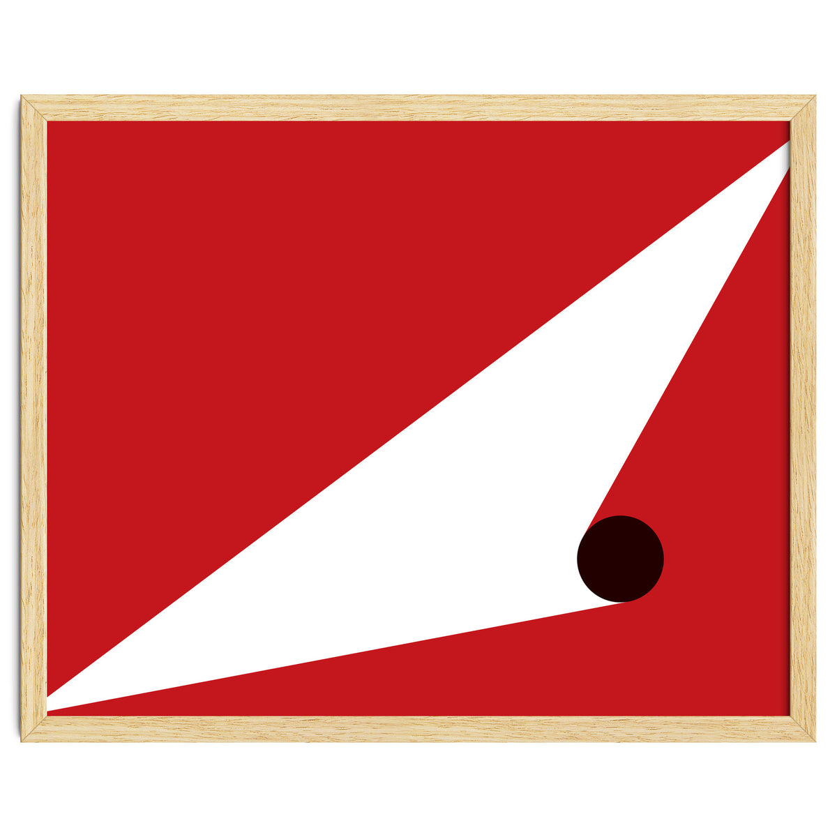 Geometric Shapes No. 71 - red, white & black