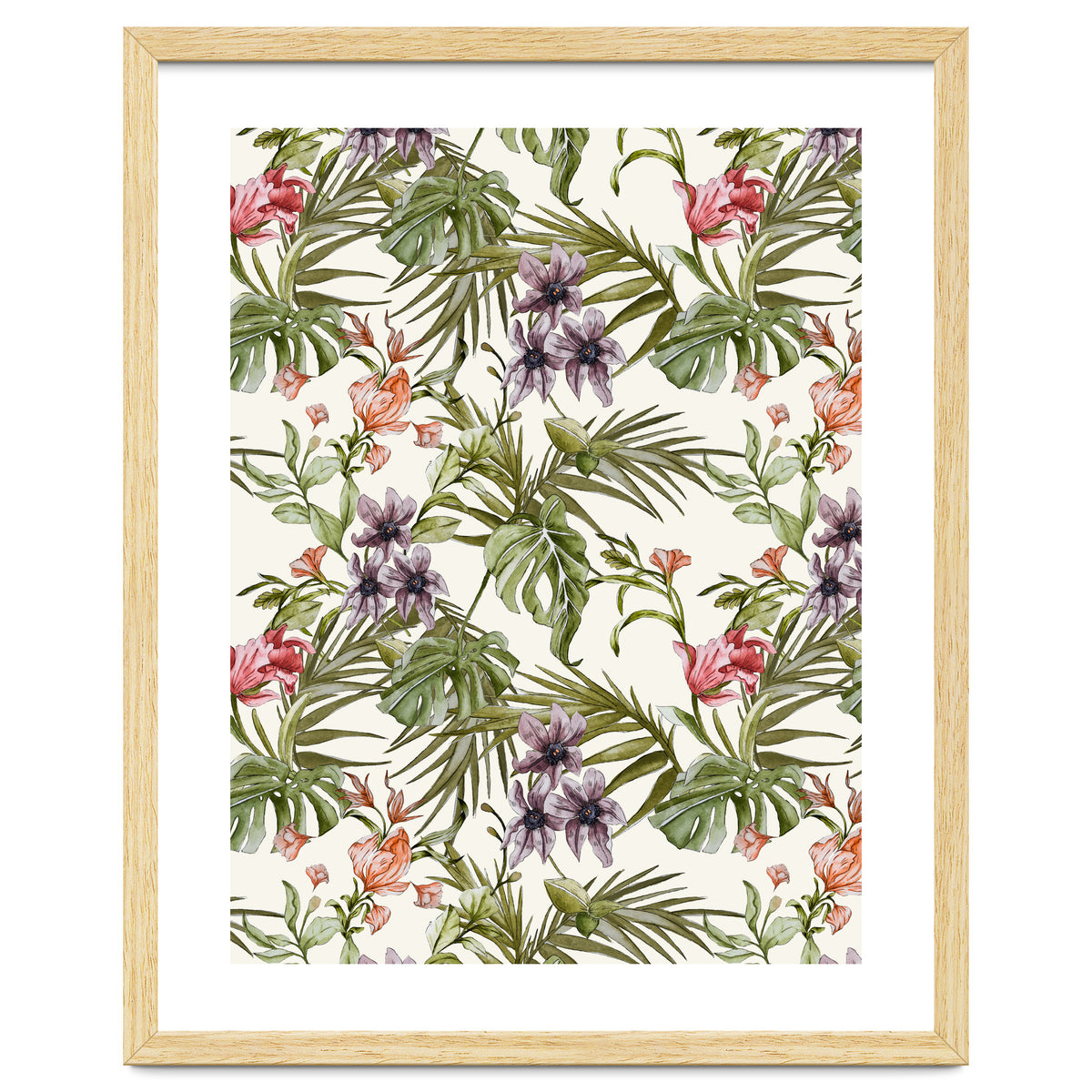 Watercolor tropical foliage