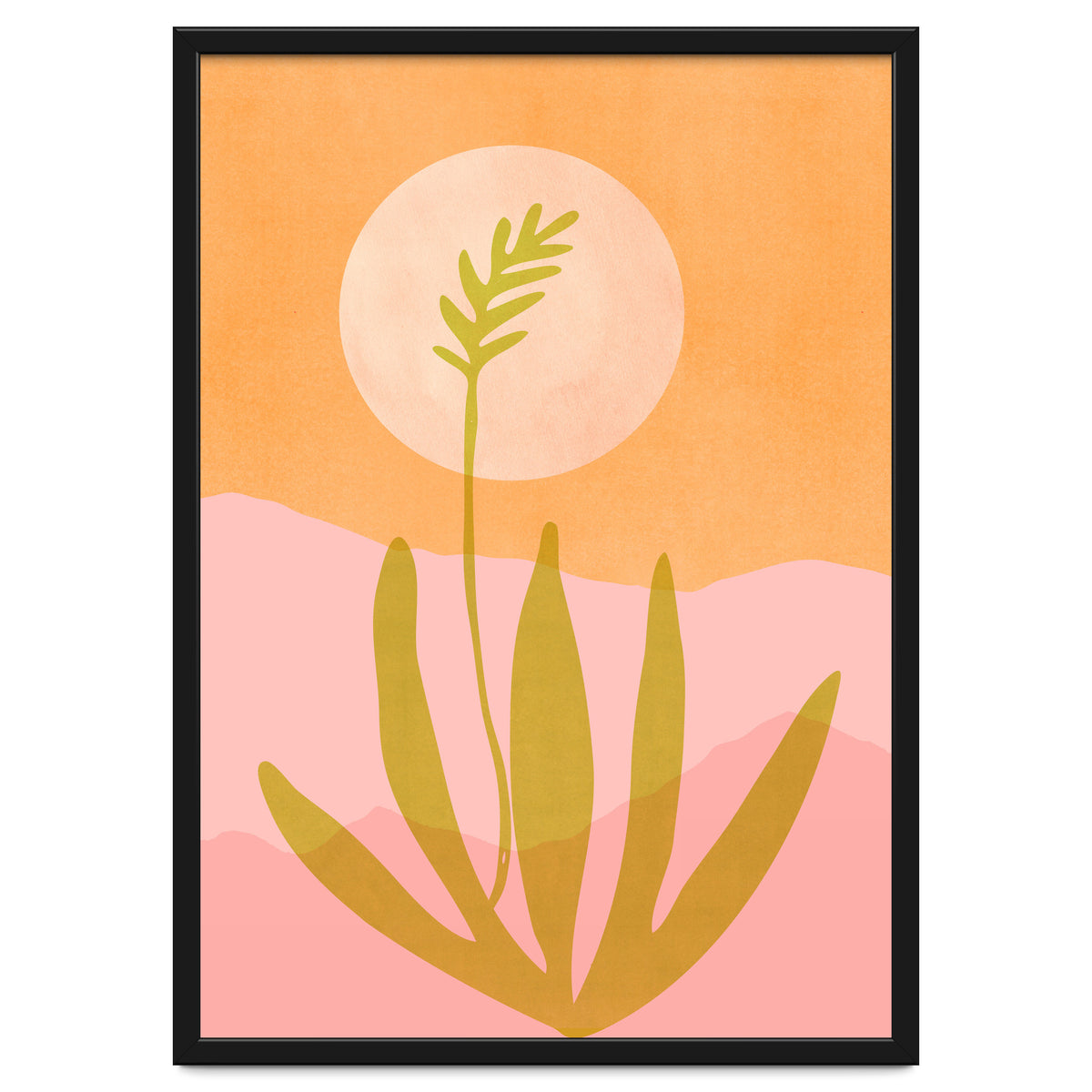 Desert Moon With Agave