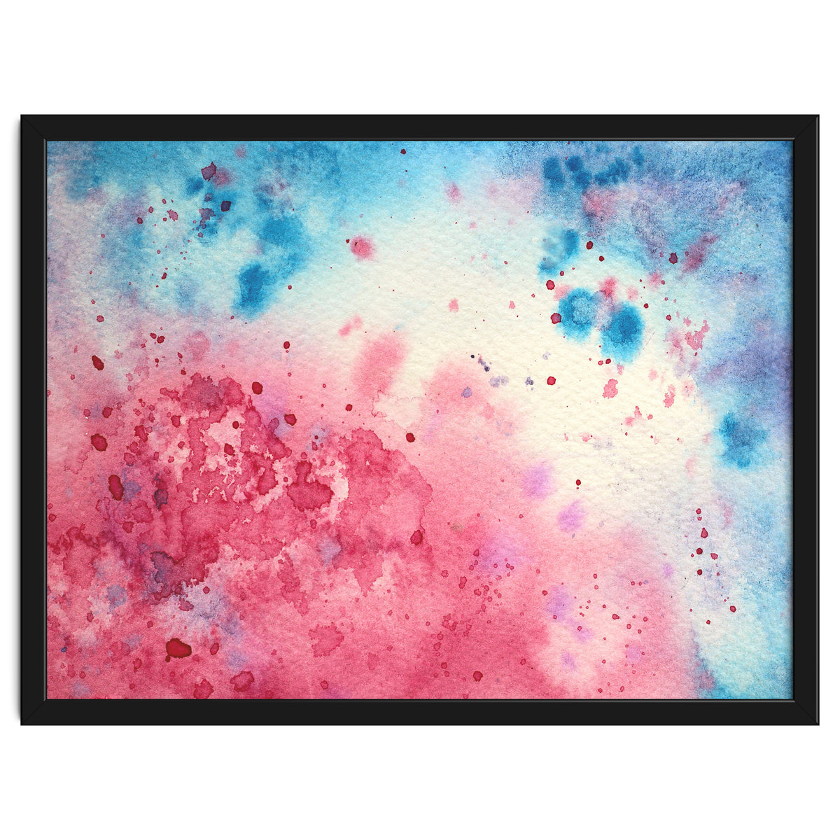 When pink meets blue || abstract watercolor