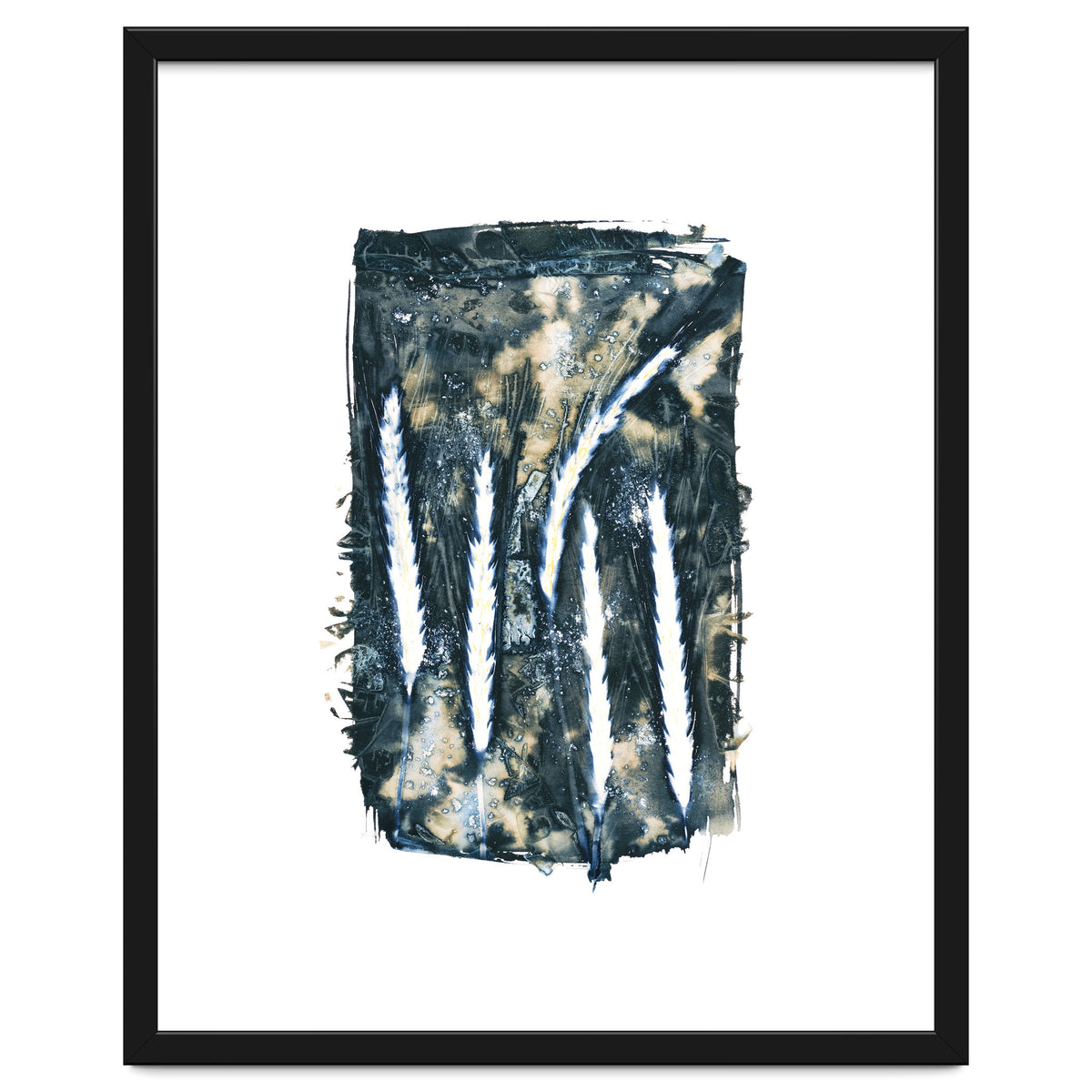 Indigo Blue Botanical Leaves No. 14