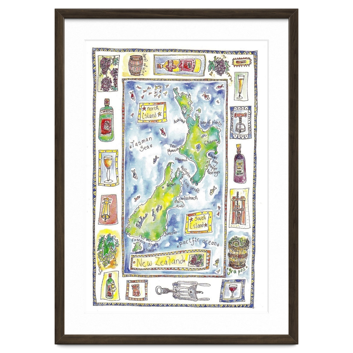 A wine map of New Zealand