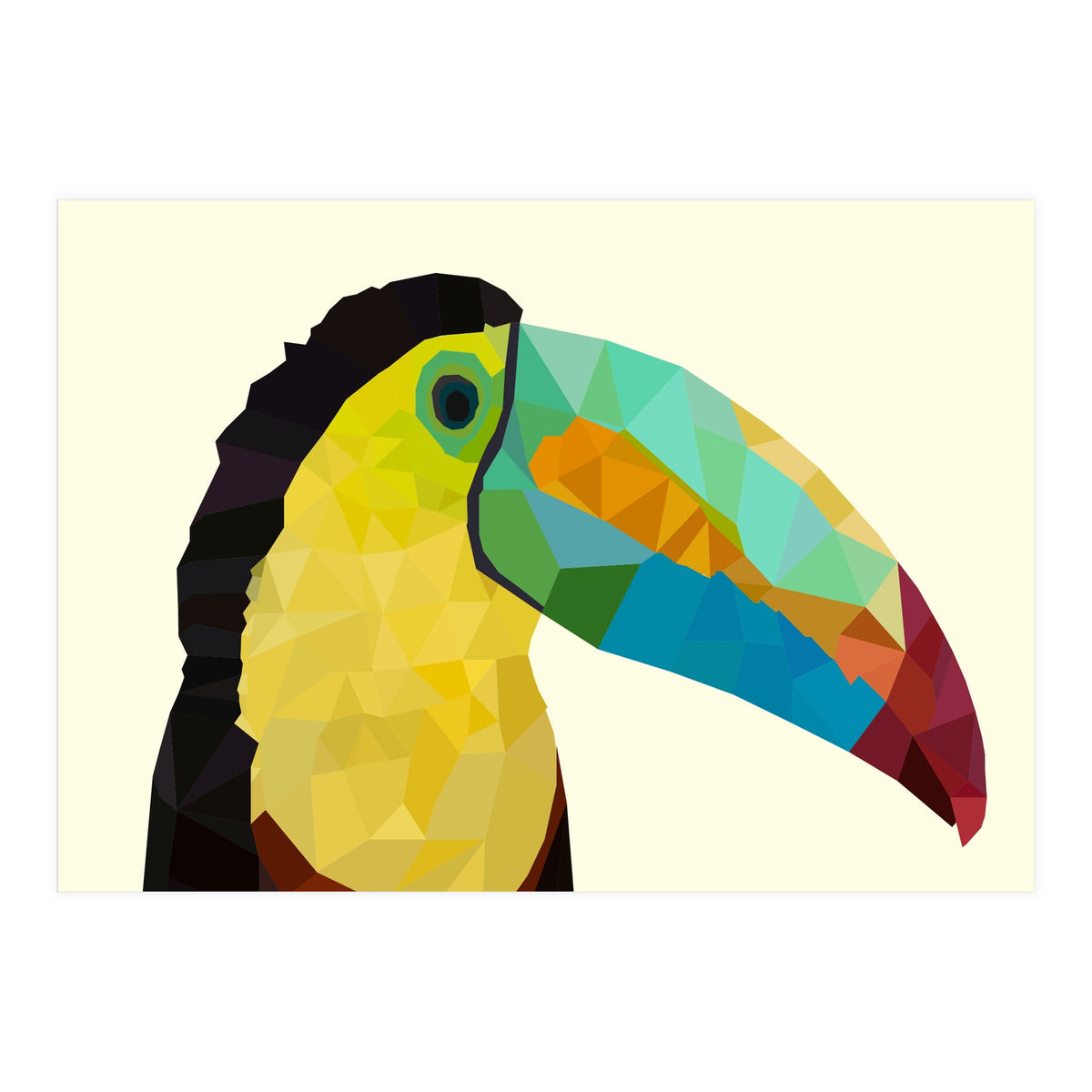 Toucan Bird Low Poly Art (Print Only)