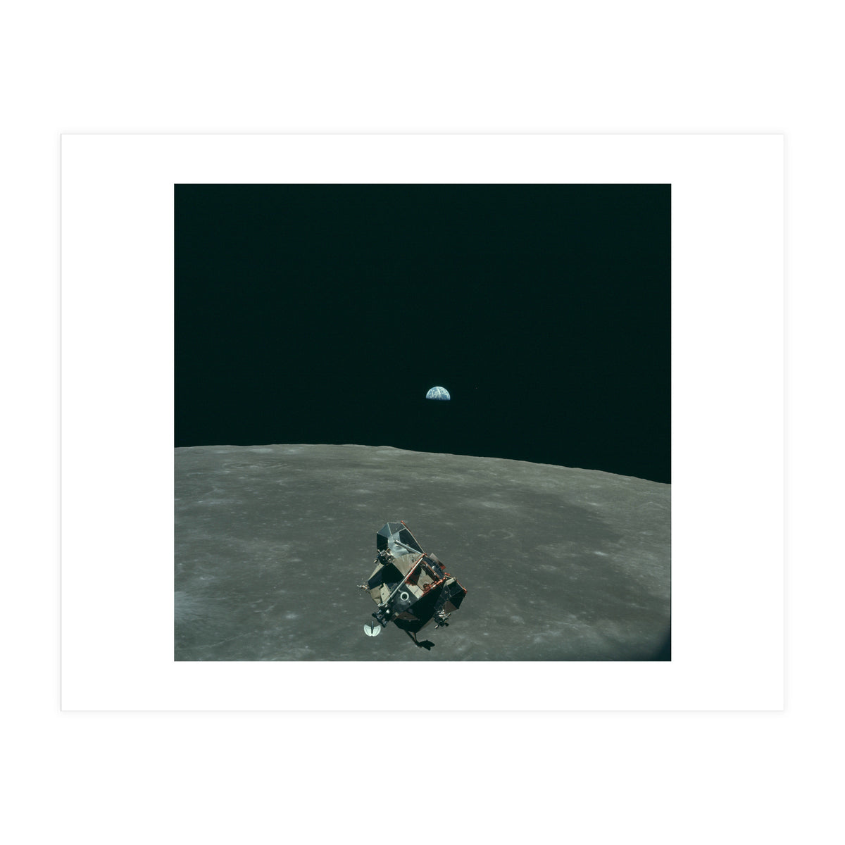 Earth, Moon And Lunar Module, As11 44 6643 (Print Only)