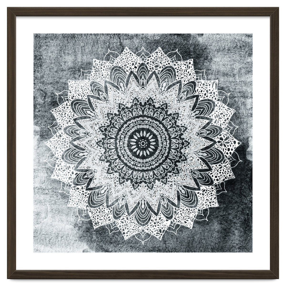 Bohochic Mandala In Gray
