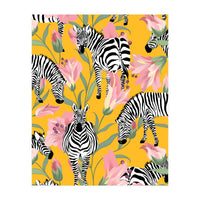 Striped For Life | Zebra Mango Forest | Modern Bohemian Wildlife Jungle | Botanical Nature (Print Only)