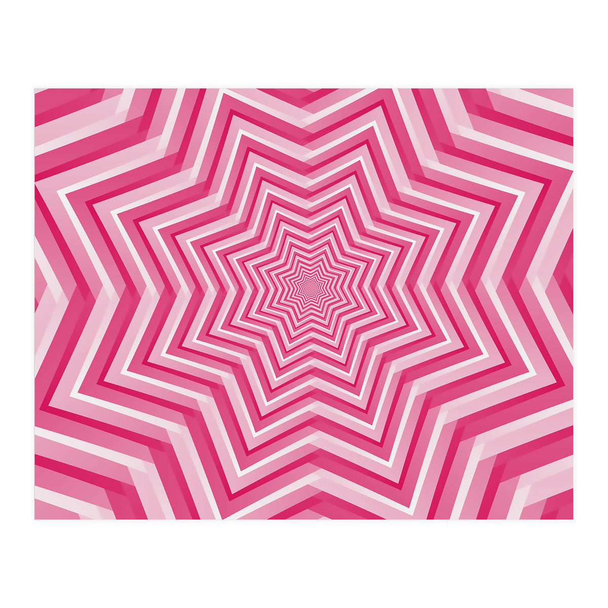 Abstract Pink Geometric Design Art (Print Only)