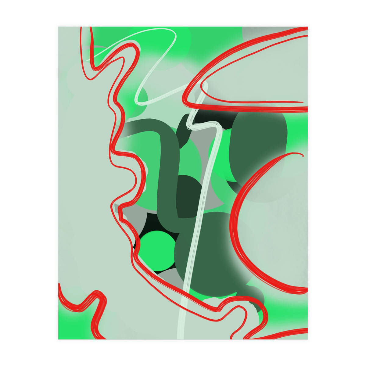 Abstraction In Complementary Colors 1 (Print Only)