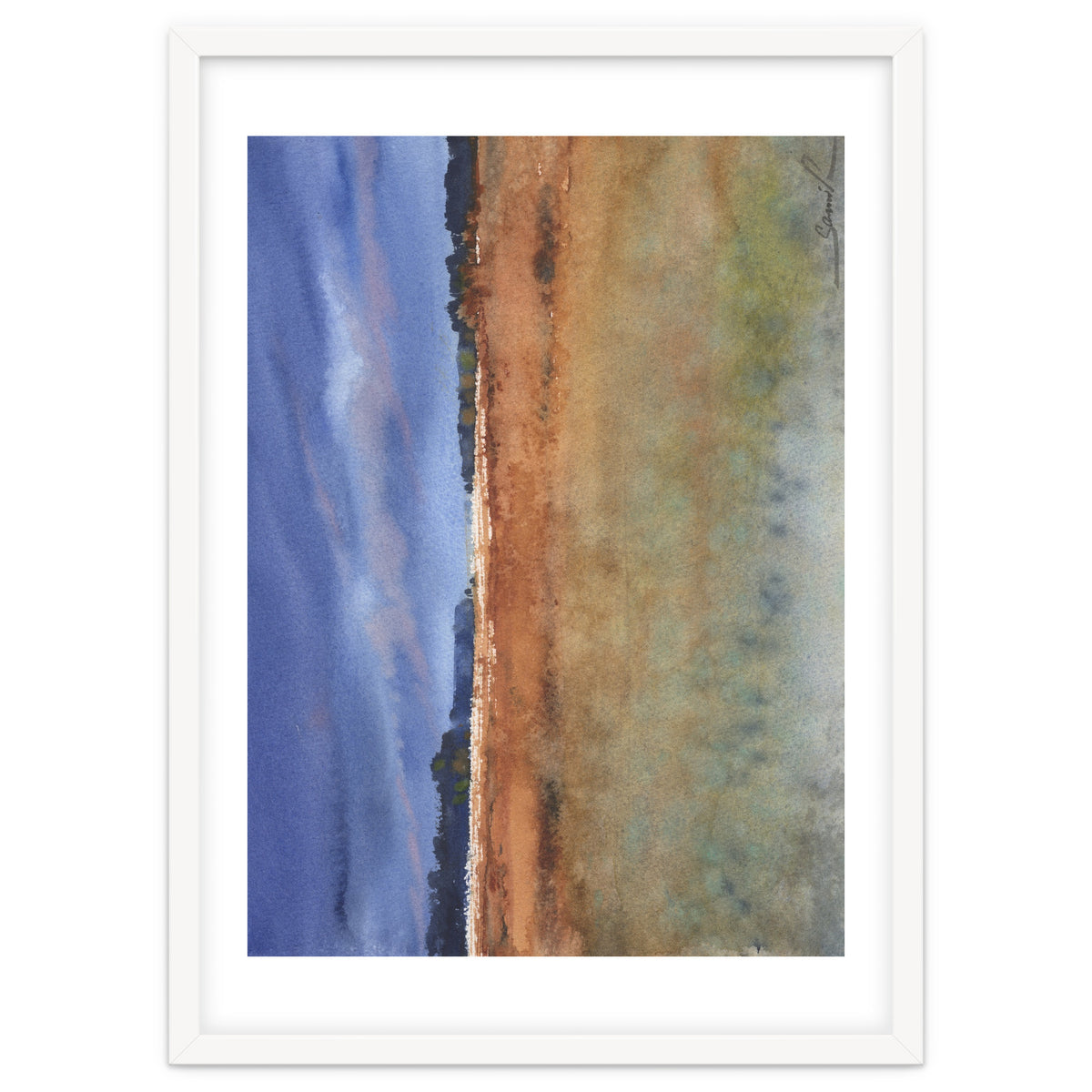 landscape painting watercolor