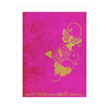 Yellow Butterflies on Pink (Print Only) thumbnail