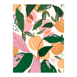 The Peach Garden , Vintage Botanical Tropical Jungle, Fruits Plants Pastel Summer Forest (Print Only) thumbnail
