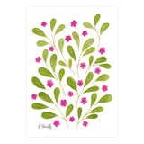 Springtime Floral | Pink and Green (Print Only) thumbnail