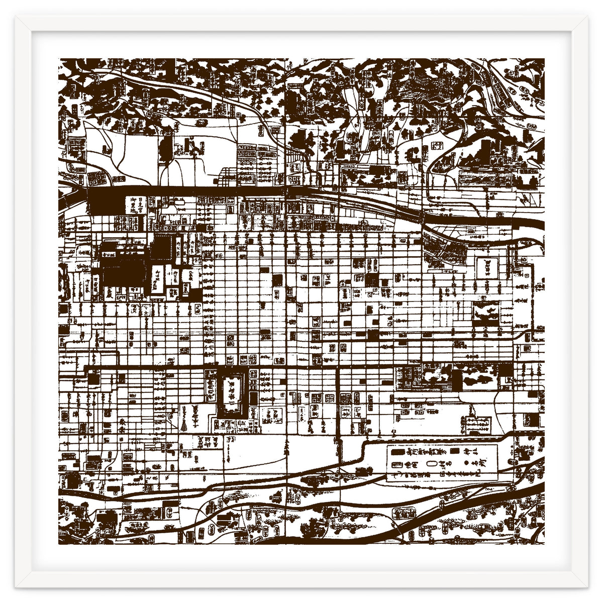 Antique Oriental Town Map