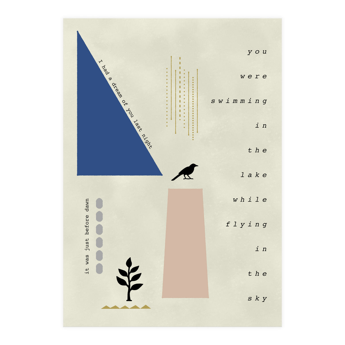 swimming while flying dream (Print Only)