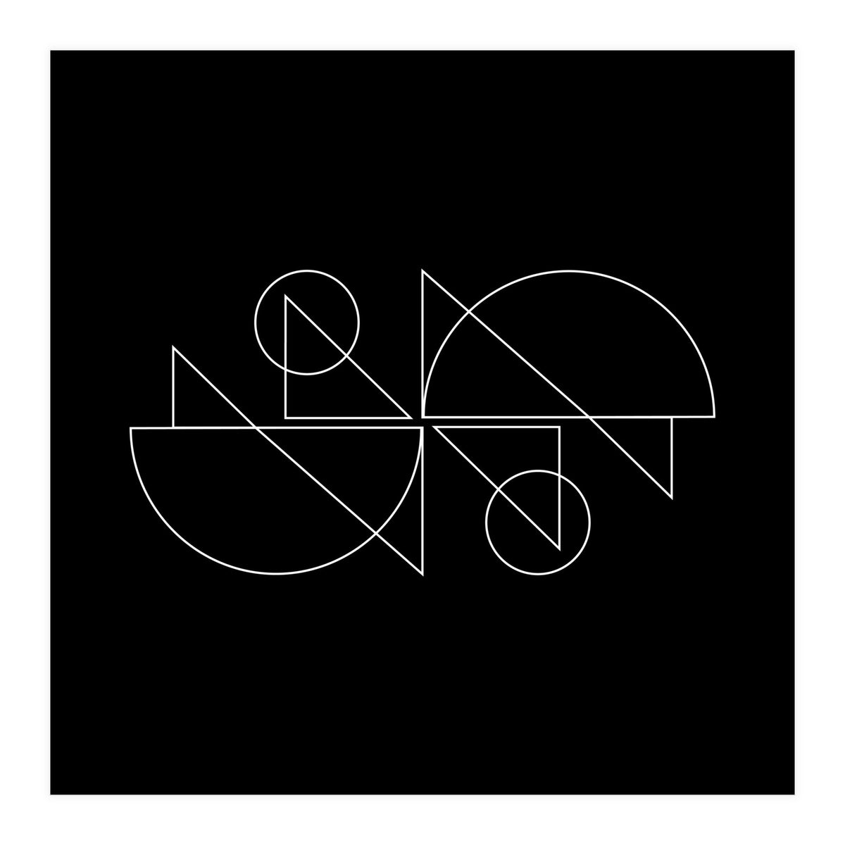 Tandem Cyclists | modern geometric (Print Only)