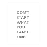 Don't Start (Print Only) thumbnail