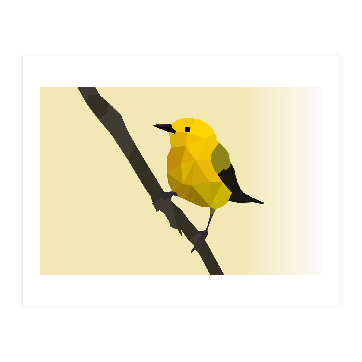 Prothonotary Warbler Low Poly Art (Print Only)