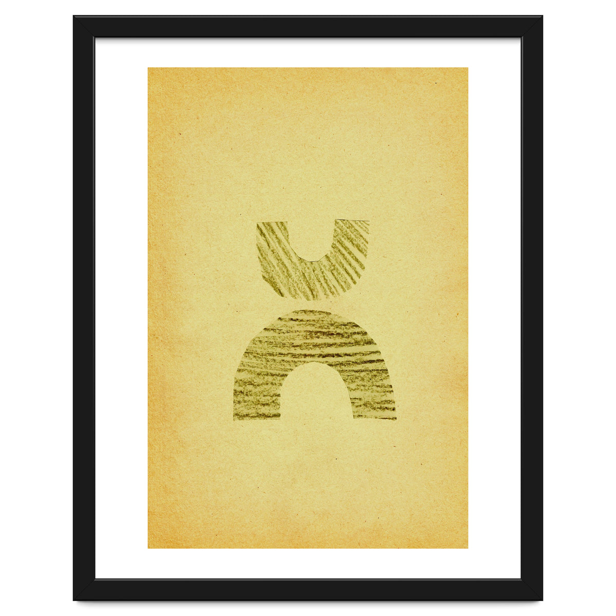 Abstract shapes and retro paper