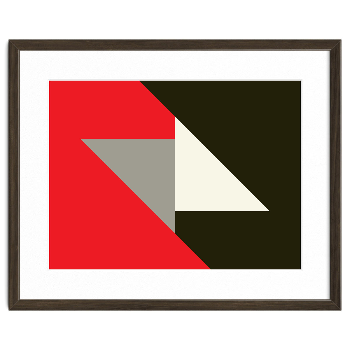 Geometric  Shapes No. 63 - triangles, red, black, grey