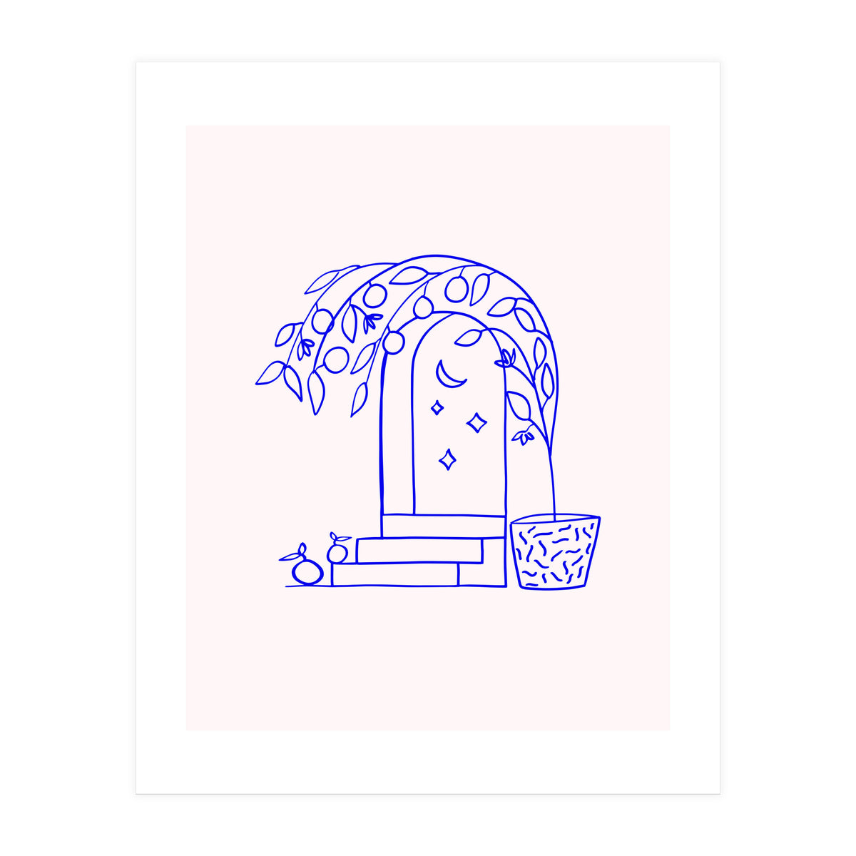 Summer at that Marrakech villa #illustration #sketch (Print Only)