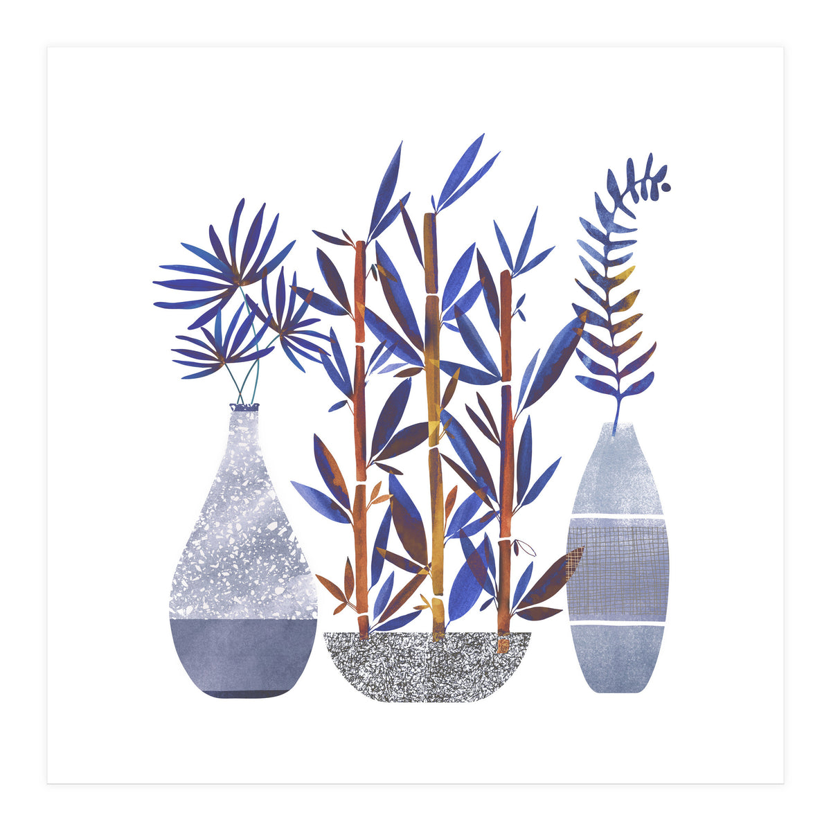 Indigo Flora Trio (Print Only)