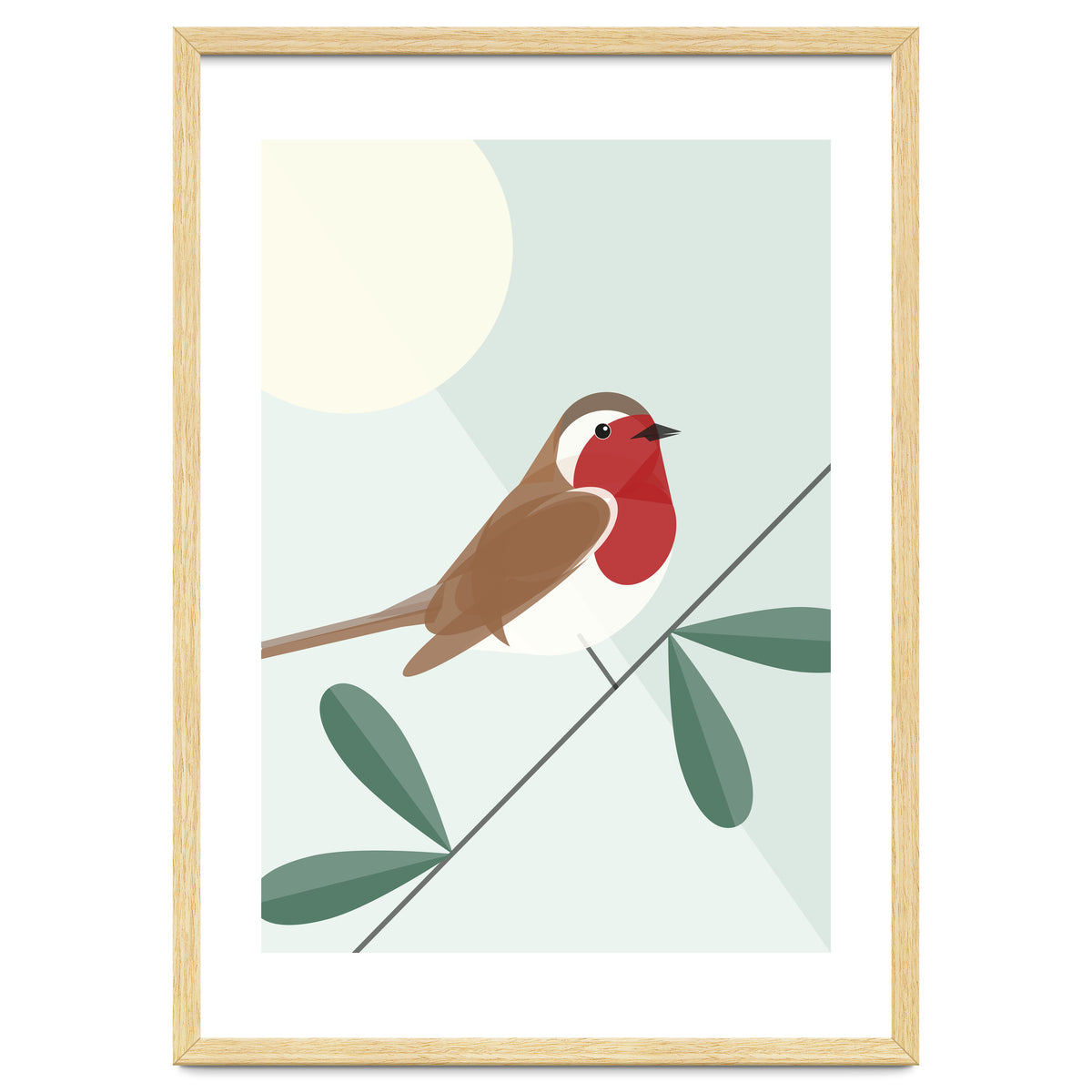 Mid Century Geometric Robin