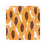 Papaya Cravings | Pastel Watercolor Tropical Fruit Food Painting | Juicy Sweet Illustration (Print Only) thumbnail