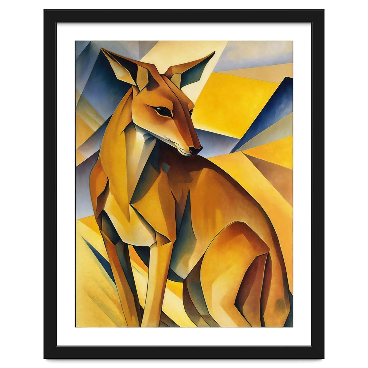 Kangaroo Abstract Oil Painting