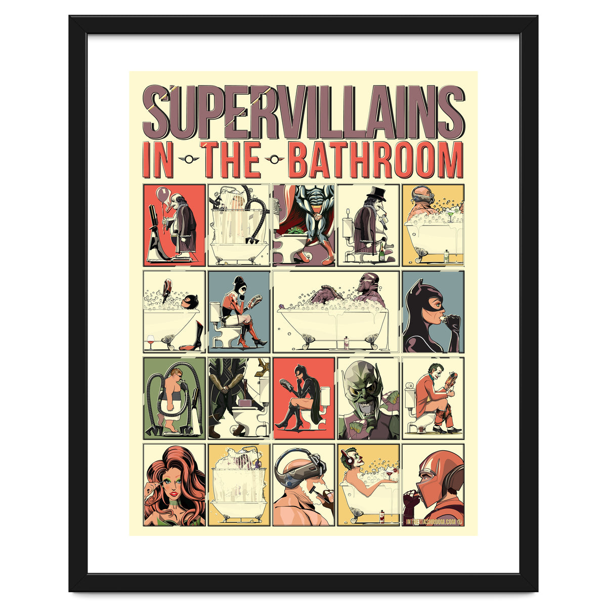 Supervillains in the Bathroom, funny Bathroom Humour