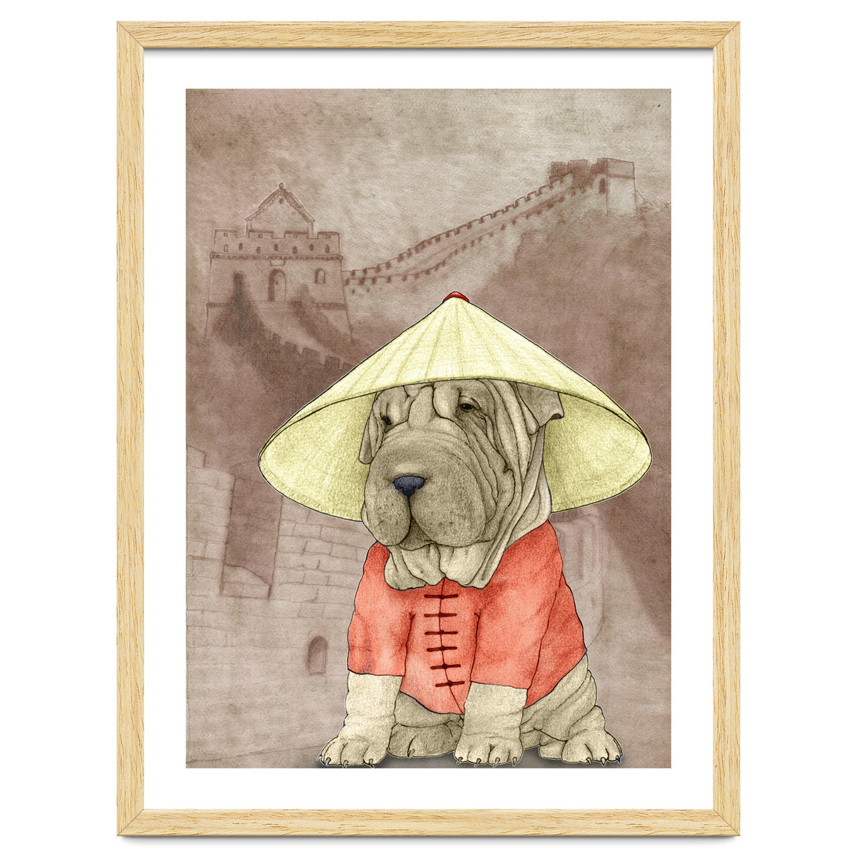 Sharpei With The Great Wall