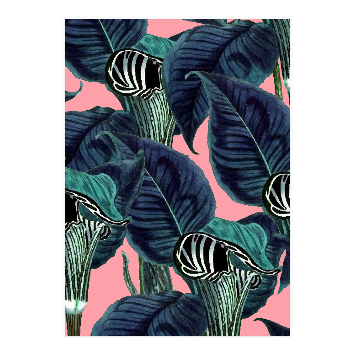 Tropical Flower Pattern (Print Only)