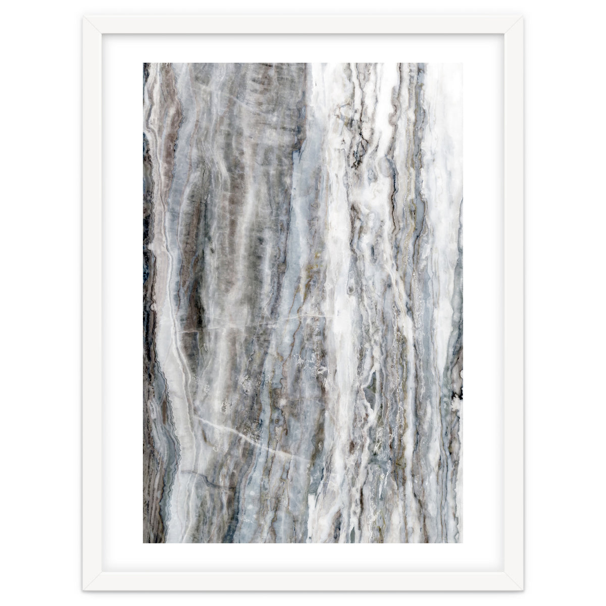 Marble Landscape II Blue and White