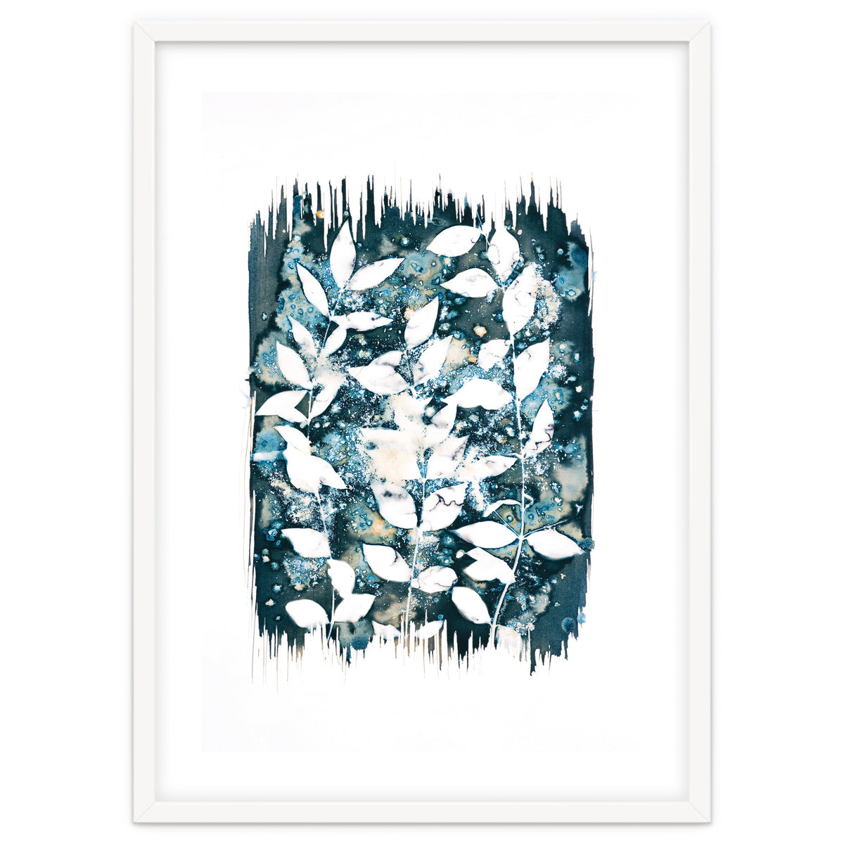 Indigo Blue Botanical Leaves No. 5