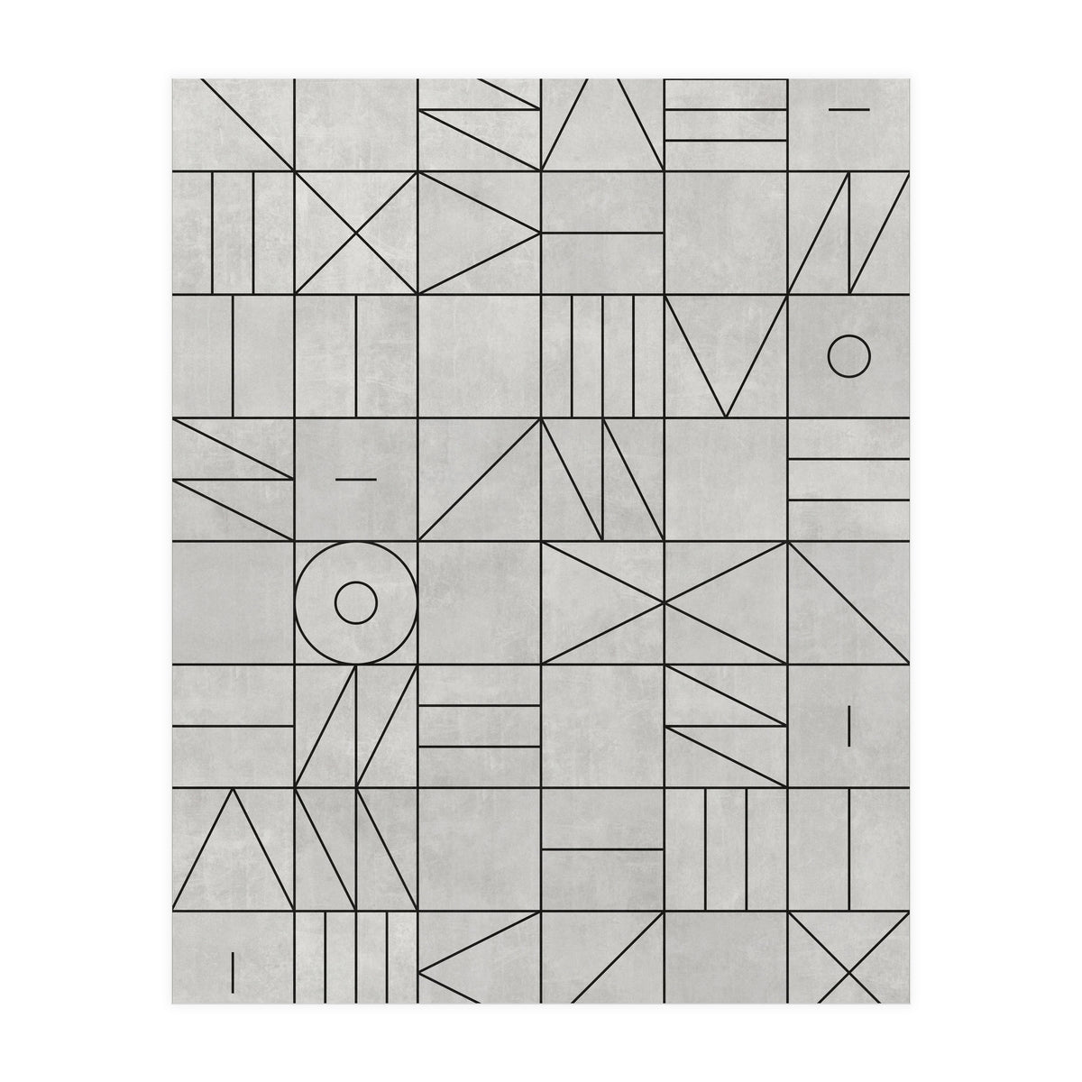 My Favorite Geometric Patterns No.3 - Grey (Print Only)