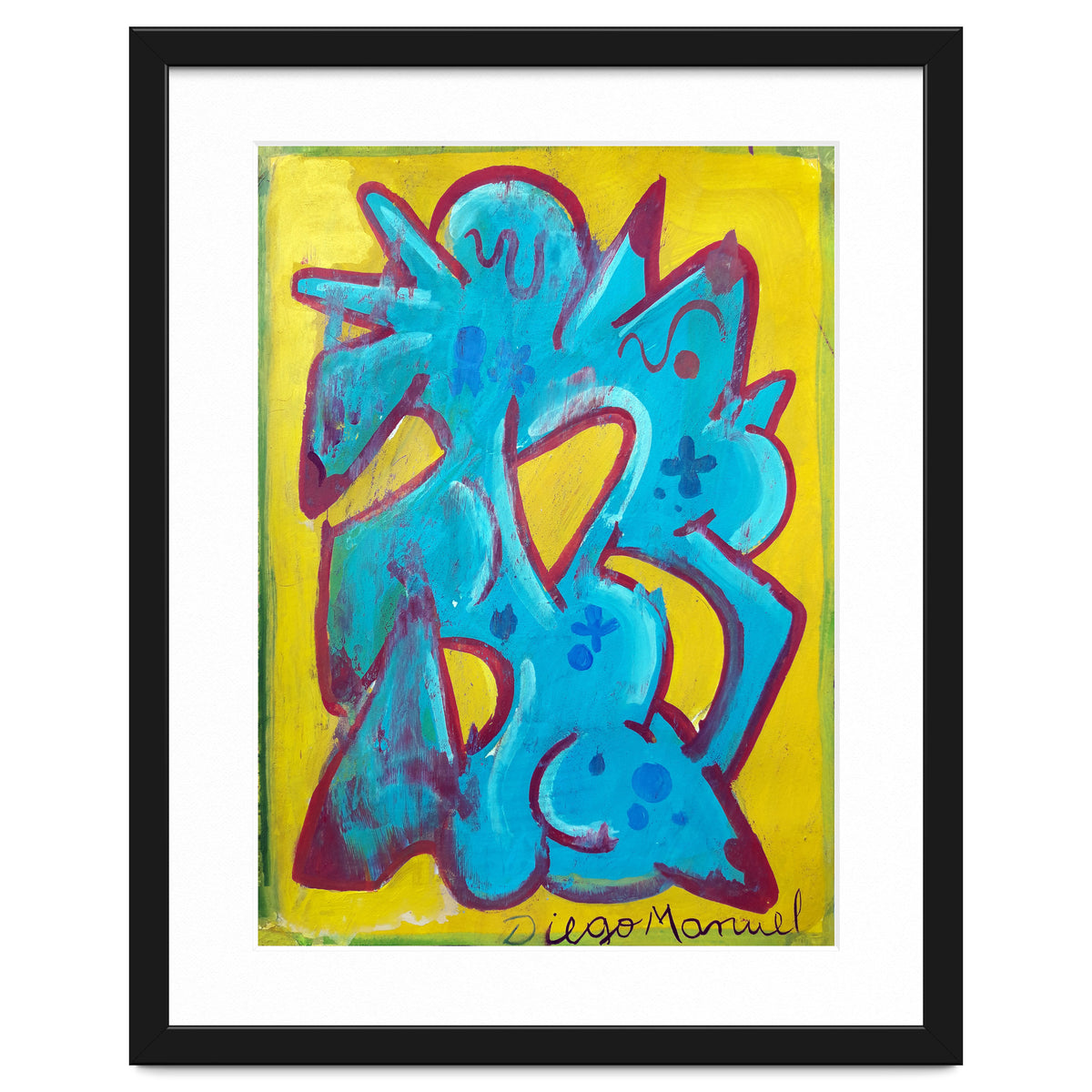 Forma Celeste Sobre Amarillo 4