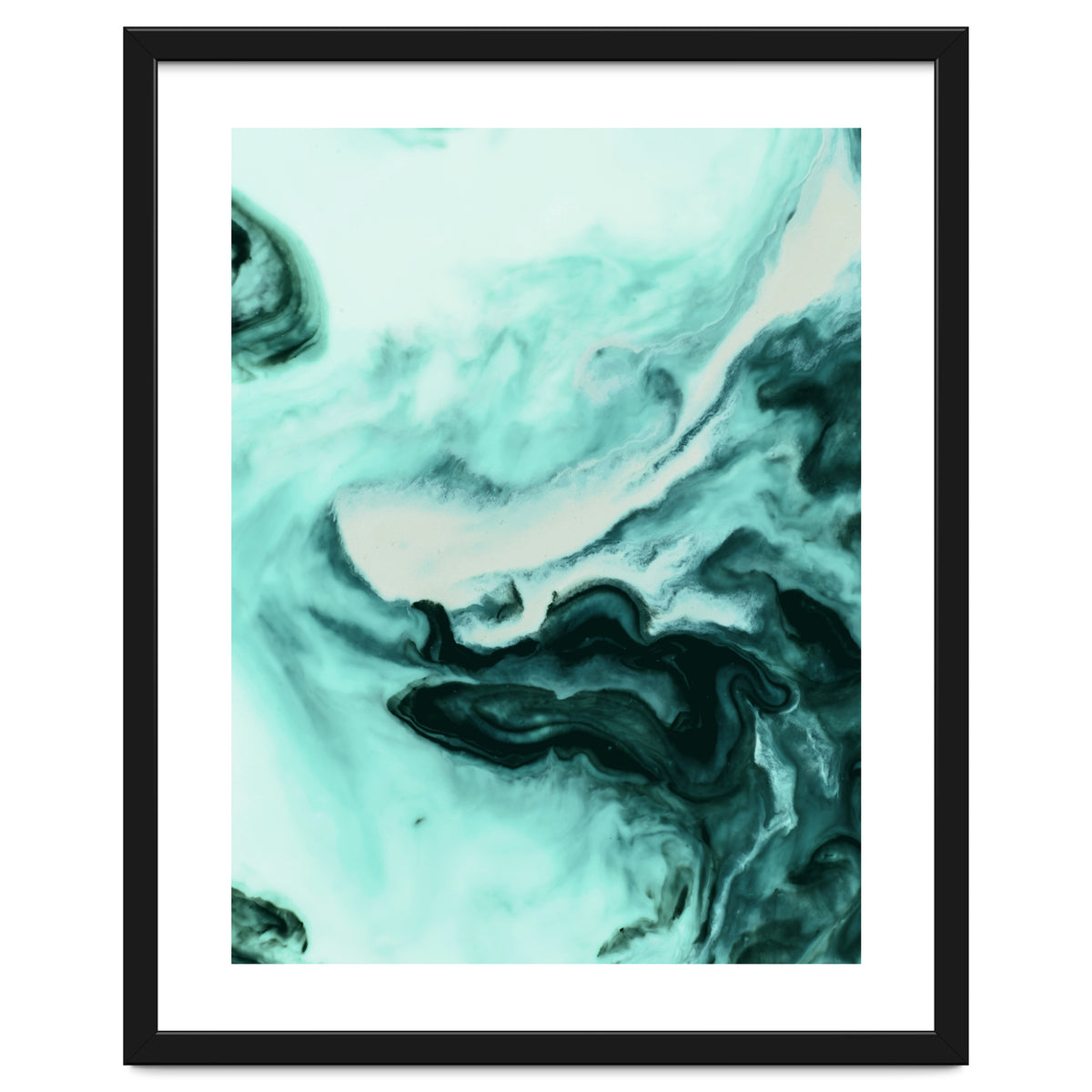 Abstract marbling mint