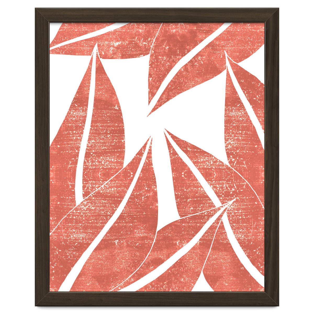 Abstract Terracotta Leaves 1 - Burnt Orange