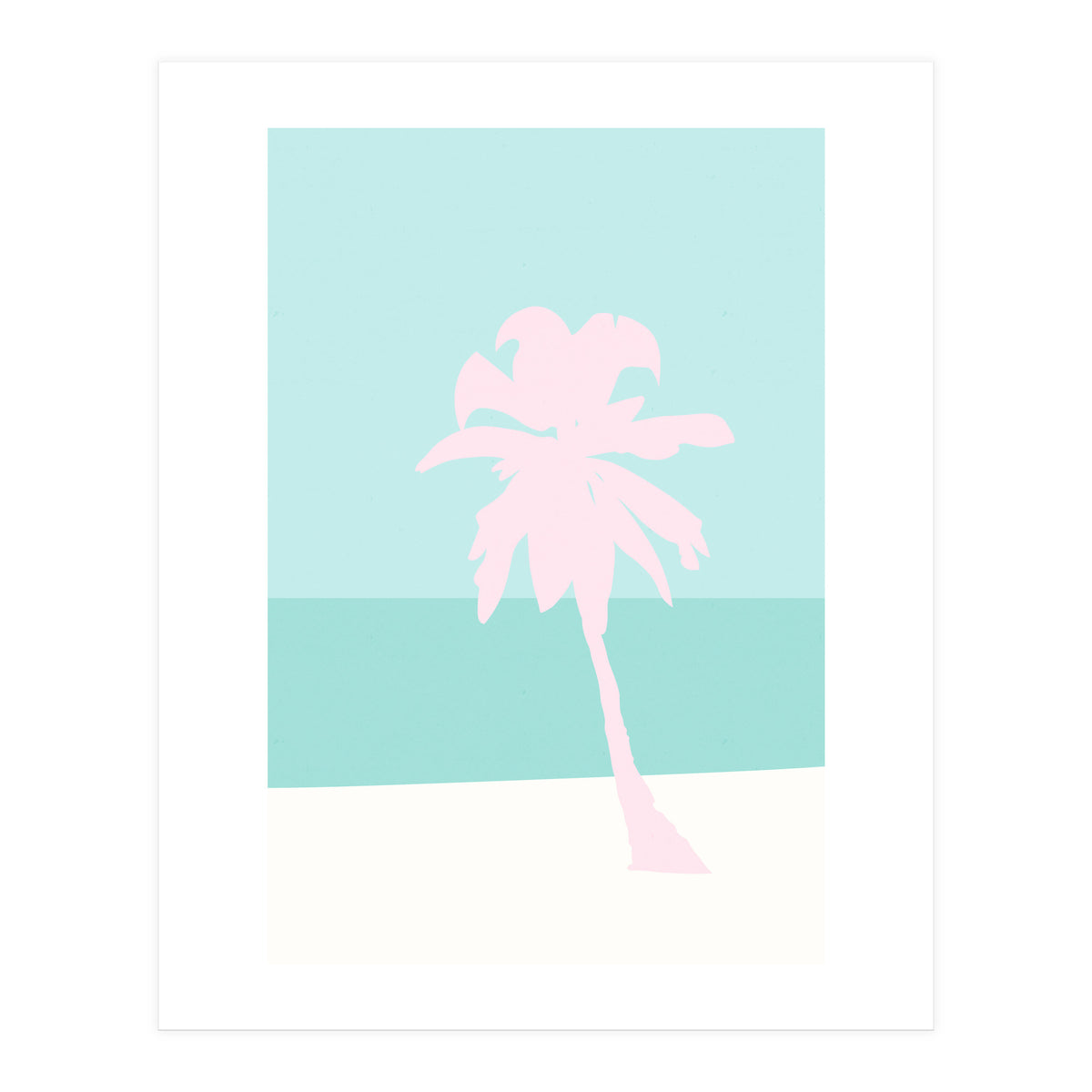 Minimal Palm Tree - Turquoise Coast (Print Only)