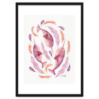 Swirling Narwhals | Pink