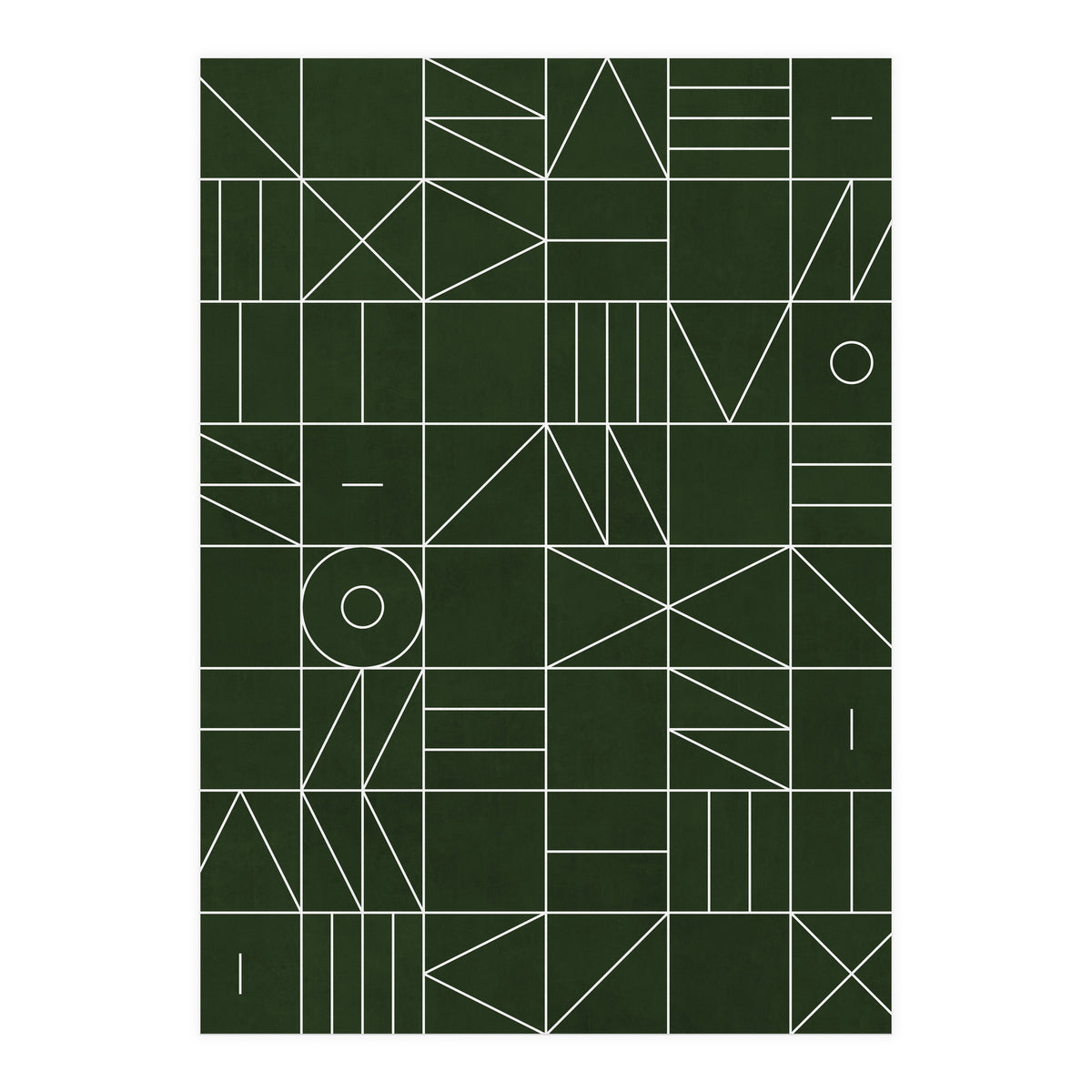 My Favorite Geometric Patterns No.6 - Deep Green (Print Only)