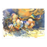 Garlic still life watercolor painting for kitchen  (Print Only) thumbnail