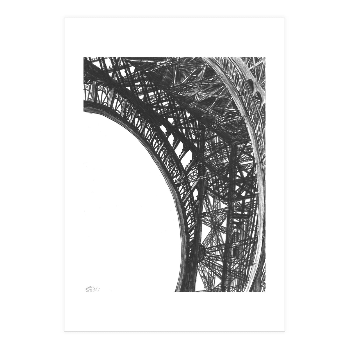 Looking Up The Eiffel (Print Only)