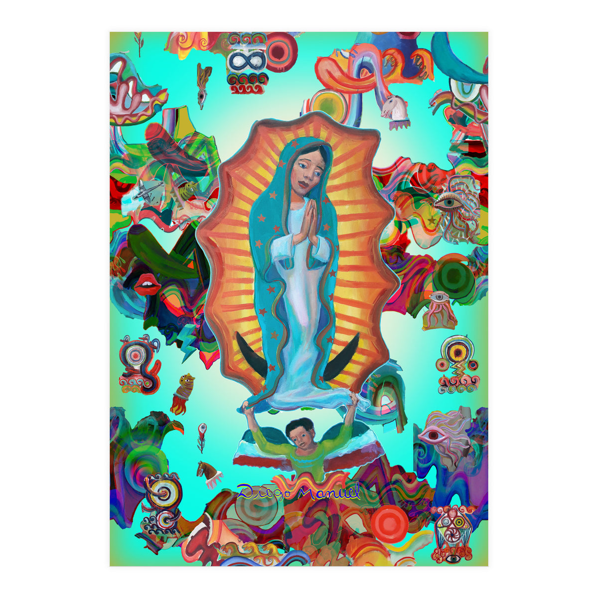 Virgen Y Graffiti 16 (Print Only)