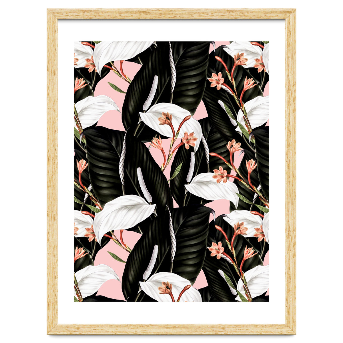 Flowery exotic botanical pink