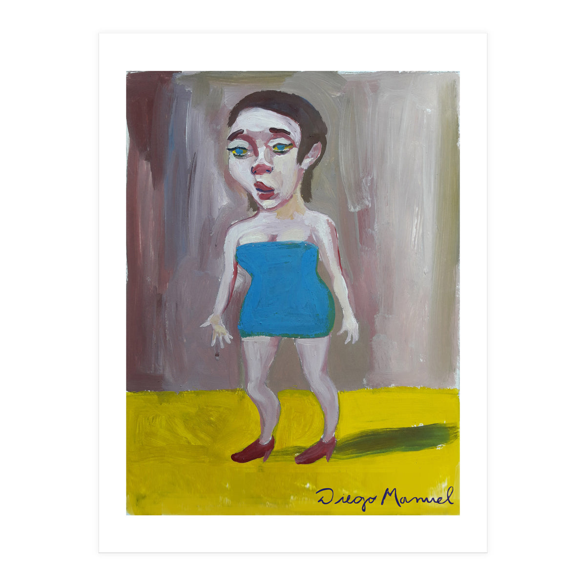 Light Blue Dress Girl (Print Only)