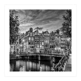 AMSTERDAM Idyllic impression from Singel | Monochrome (Print Only) thumbnail